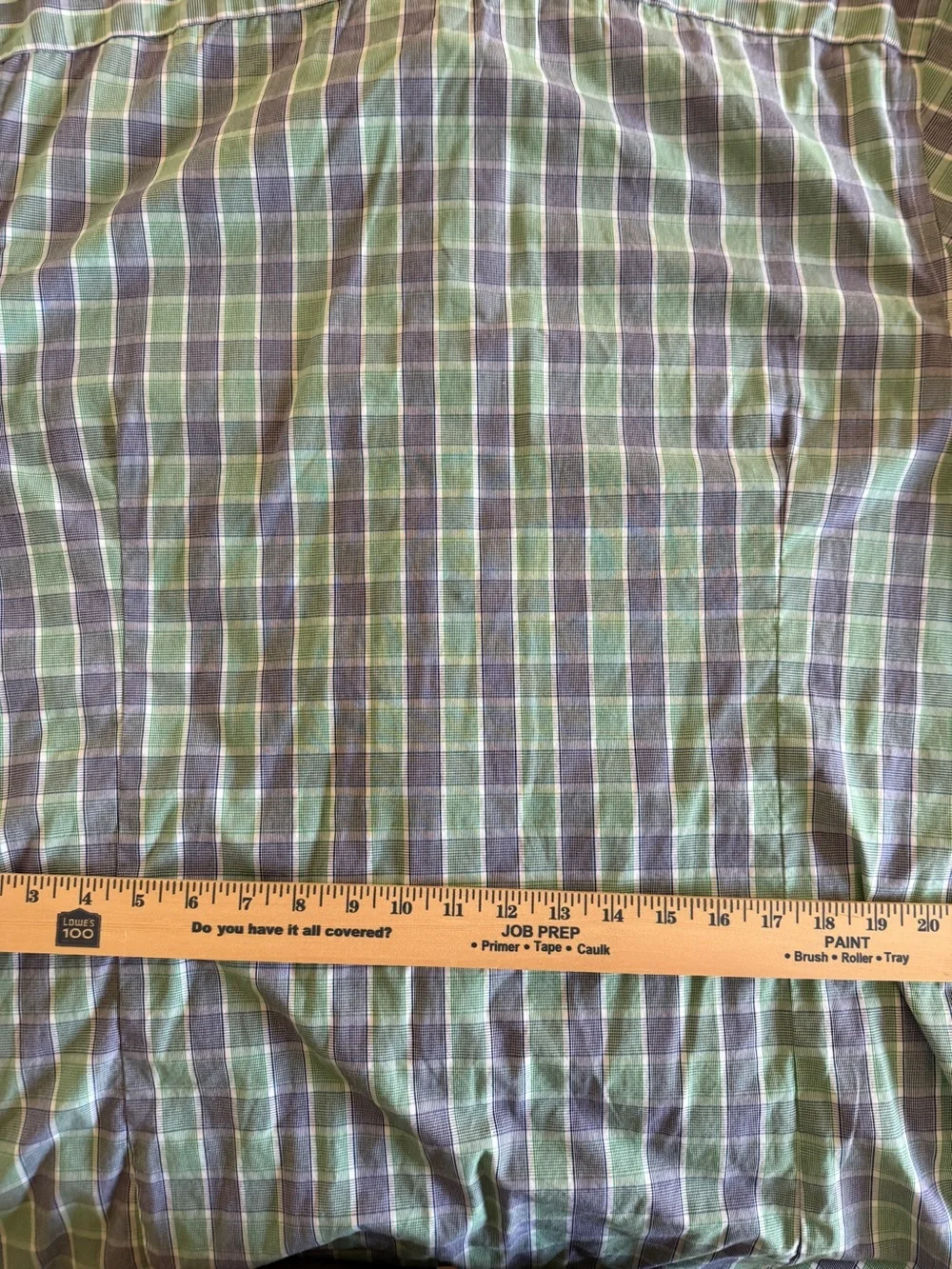 Banana Republic Men’s Non-Iron Tailored Slim Plaid Shirt – XXL 18–18½
